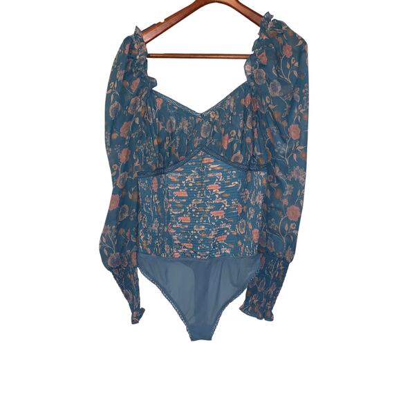 Free People Brunch Date Bodysuit sz L - Picture 7 of 9